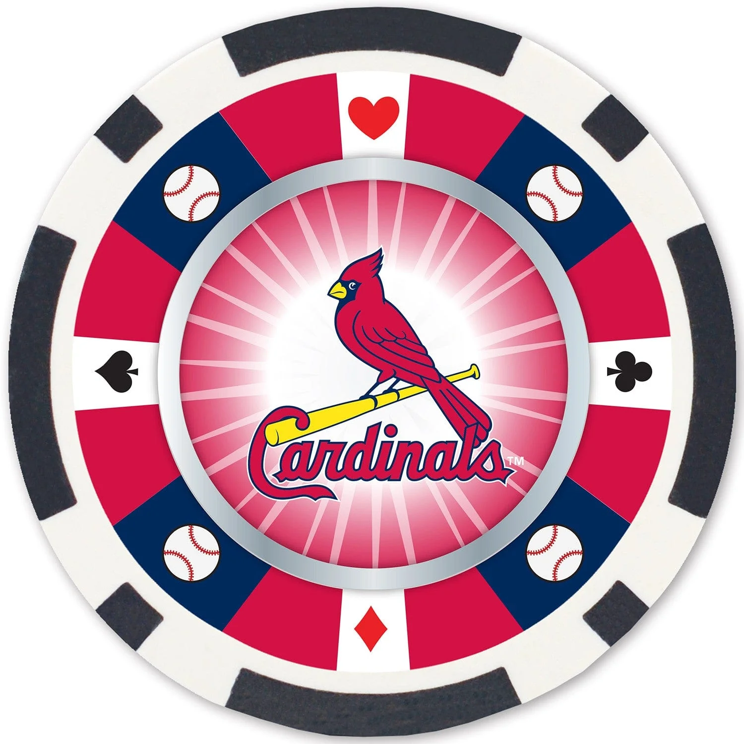 St. Louis Cardinals 100 Piece Poker Chips - Image 2