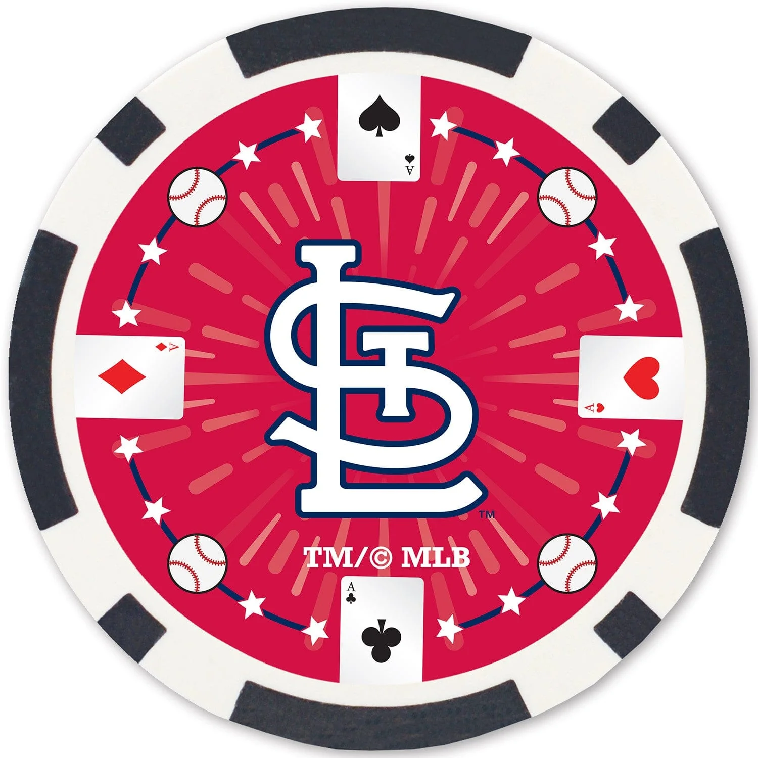 St. Louis Cardinals 100 Piece Poker Chips - Image 3