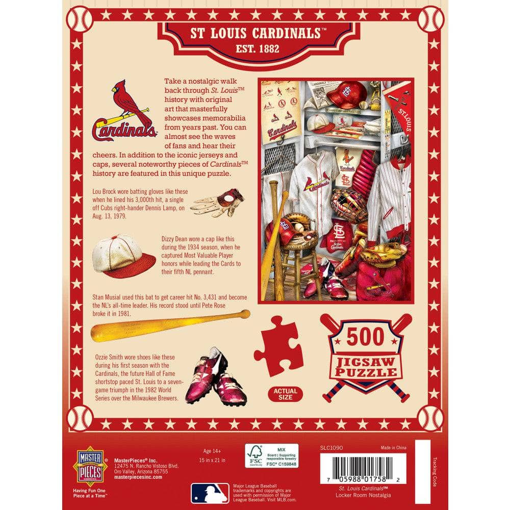 St. Louis Cardinals - Locker Room 500 Piece Jigsaw Puzzle - Image 3