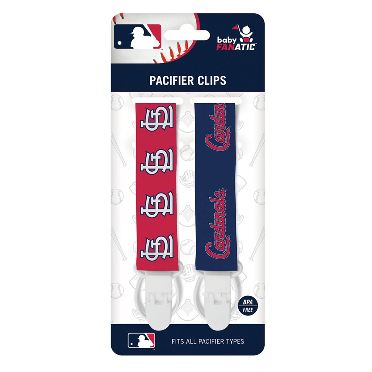 St. Louis Cardinals - Pacifier Clip 2-Pack - Image 2