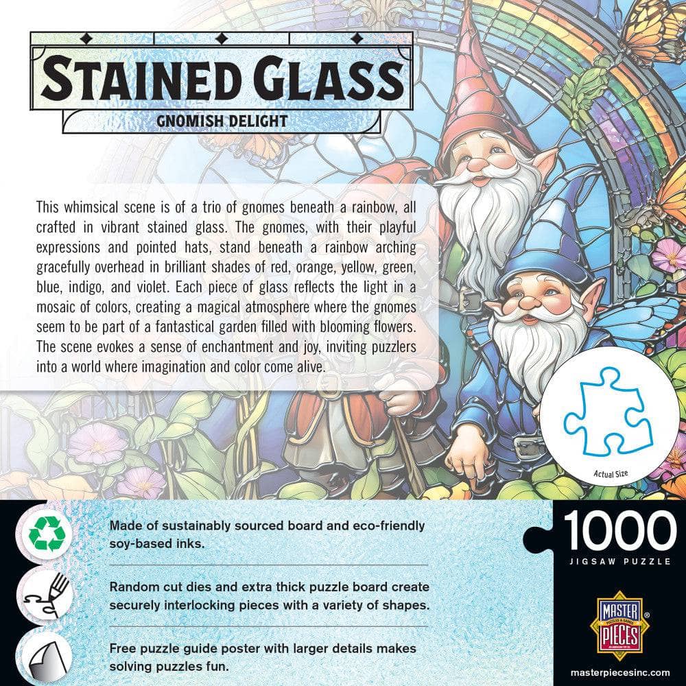Stained Glass - Gnomish Delight 1000 Piece Jigsaw Puzzle - Image 3
