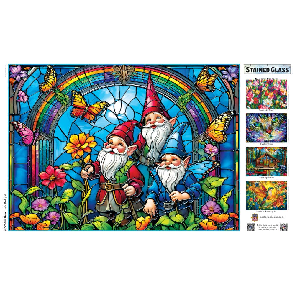 Stained Glass - Gnomish Delight 1000 Piece Jigsaw Puzzle - Image 4