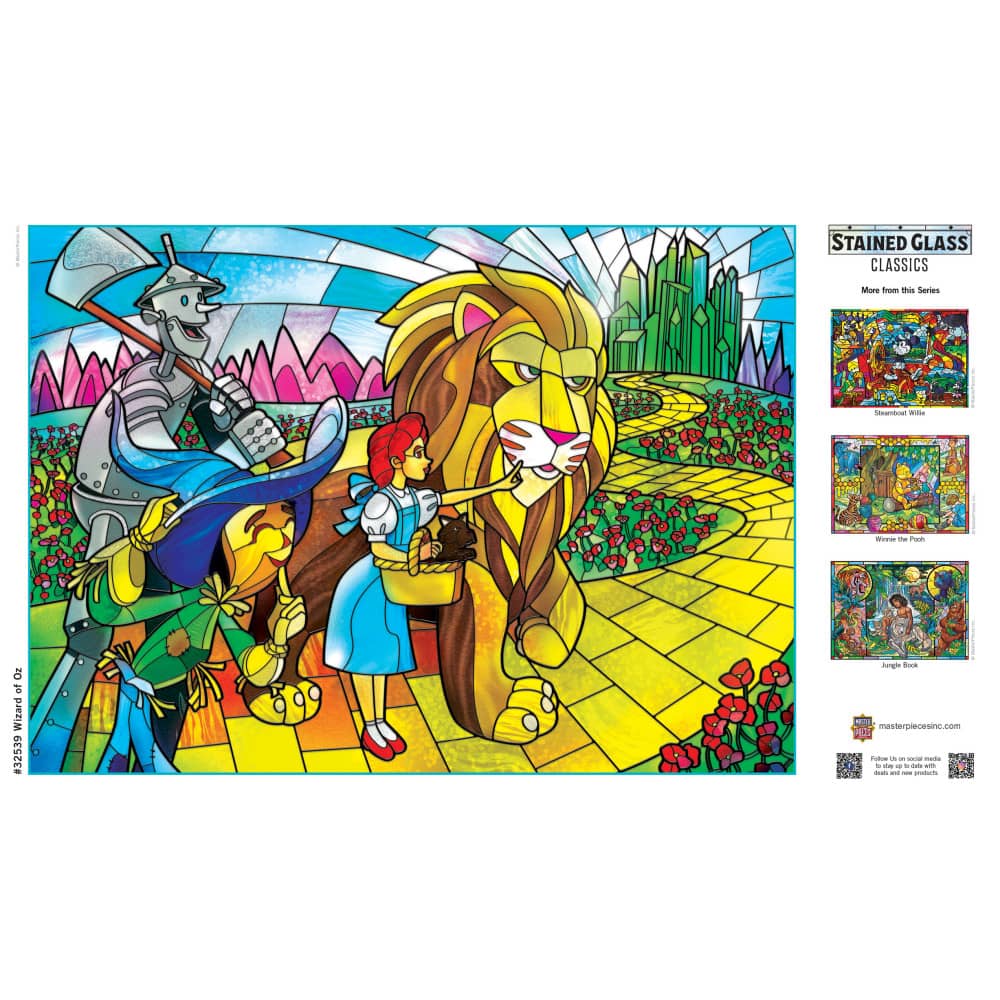 Stained Glass - Wizard of Oz 500 Piece Jigsaw Puzzle - Image 4