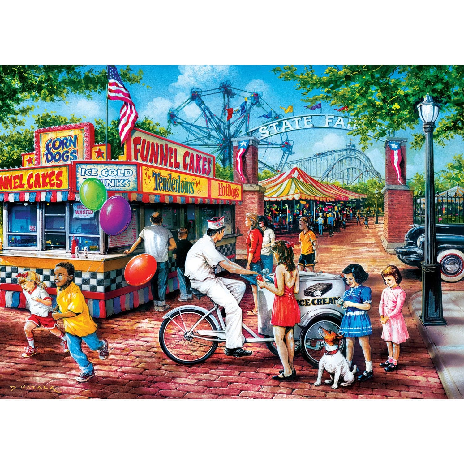 Childhood Dreams - Summer Carnival 1000 Piece Jigsaw Puzzle - Image 2