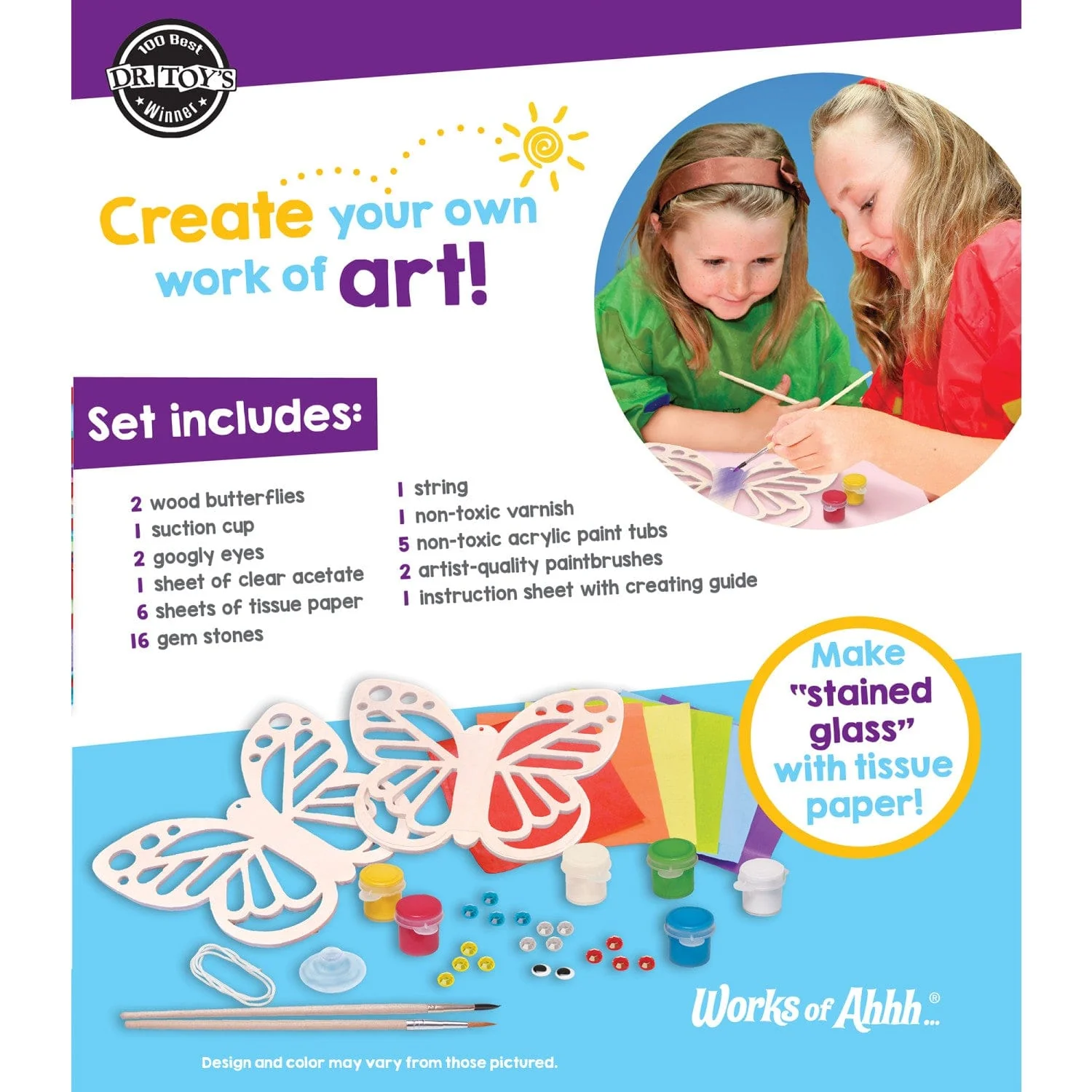 Suncatcher Wood Craft & Paint Kit - Image 3