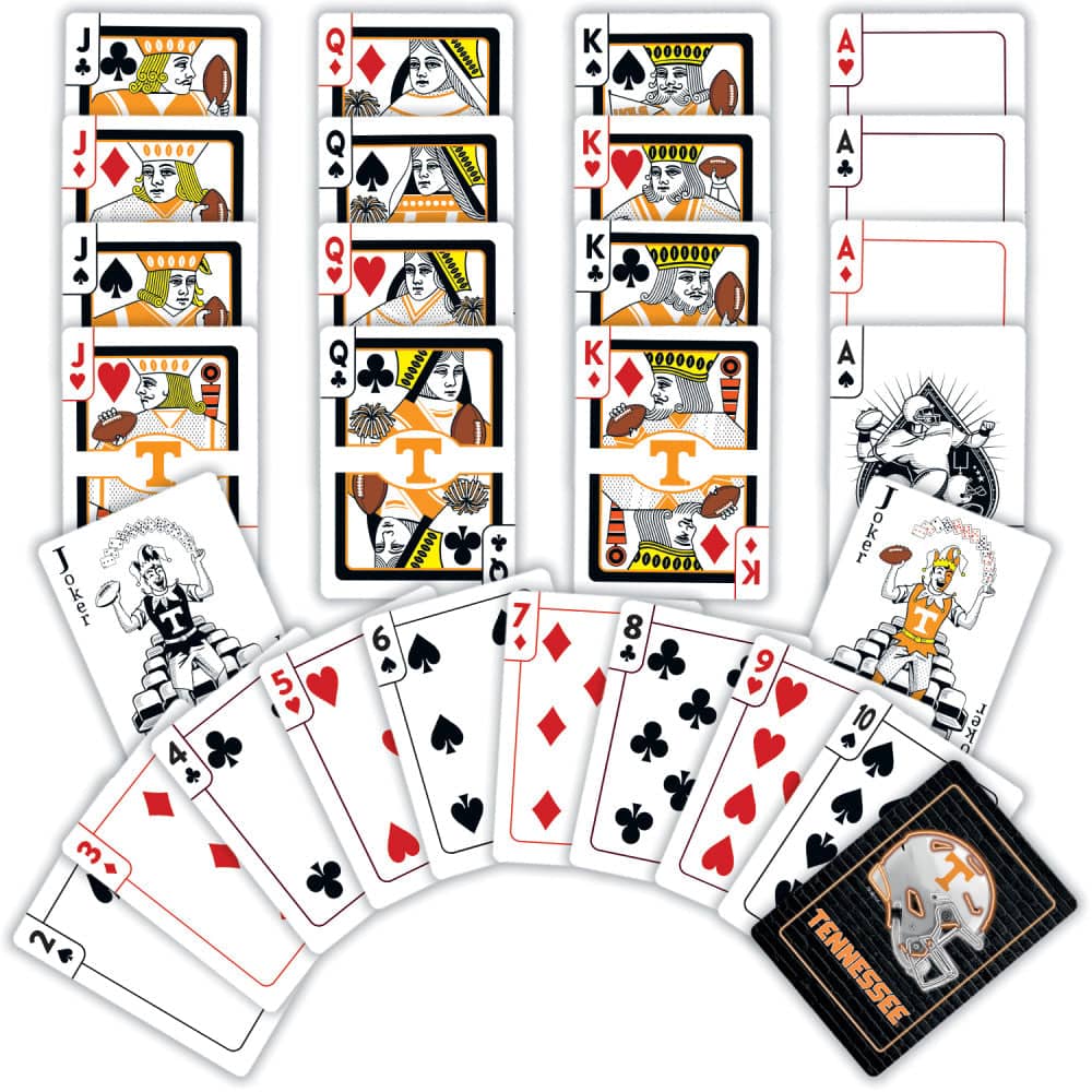 Tennessee Volunteers Neon-Styled Playing Cards - 54 Card Deck - Image 2