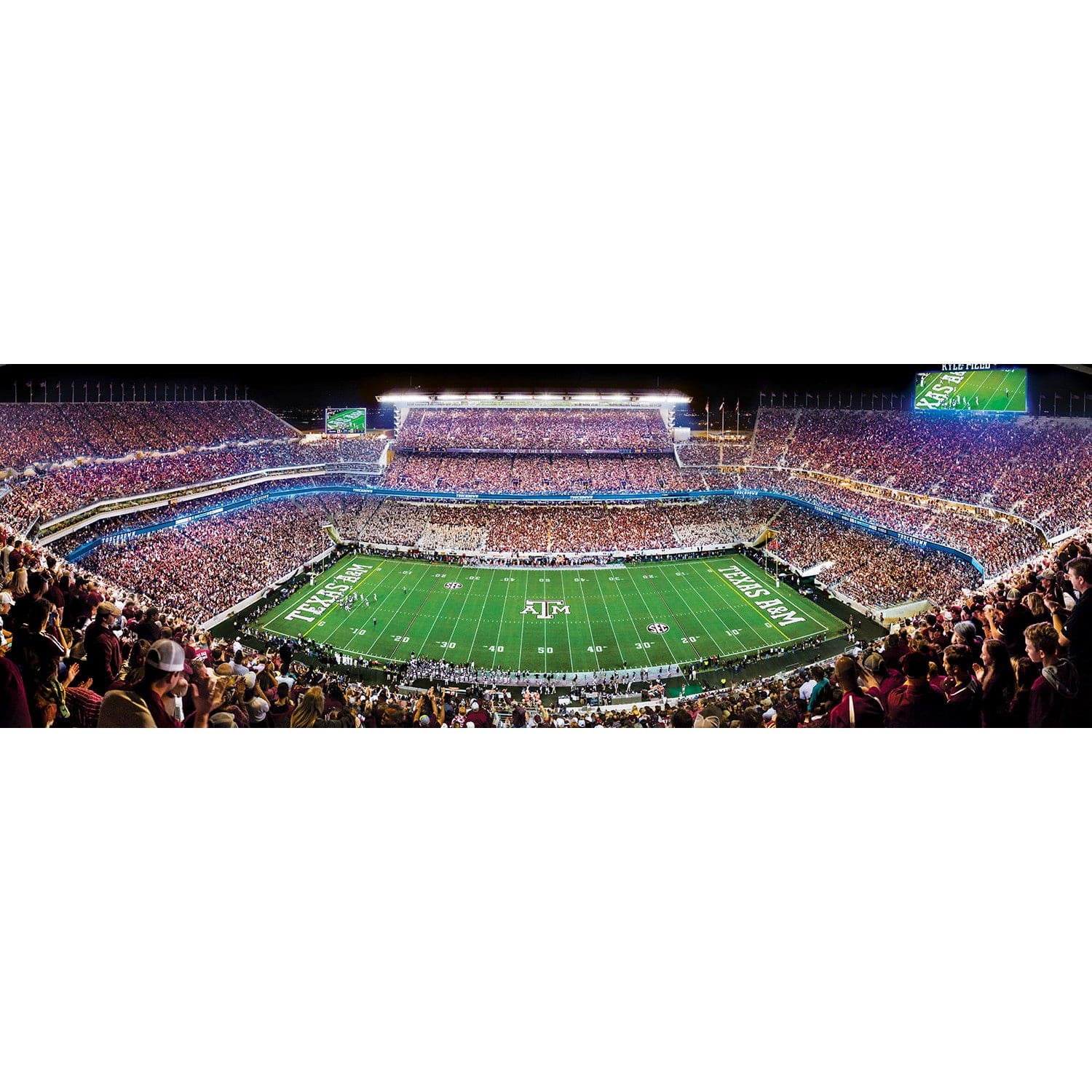 Texas A&M Aggies - 1000 Piece Panoramic Jigsaw Puzzle - Center View - Image 2