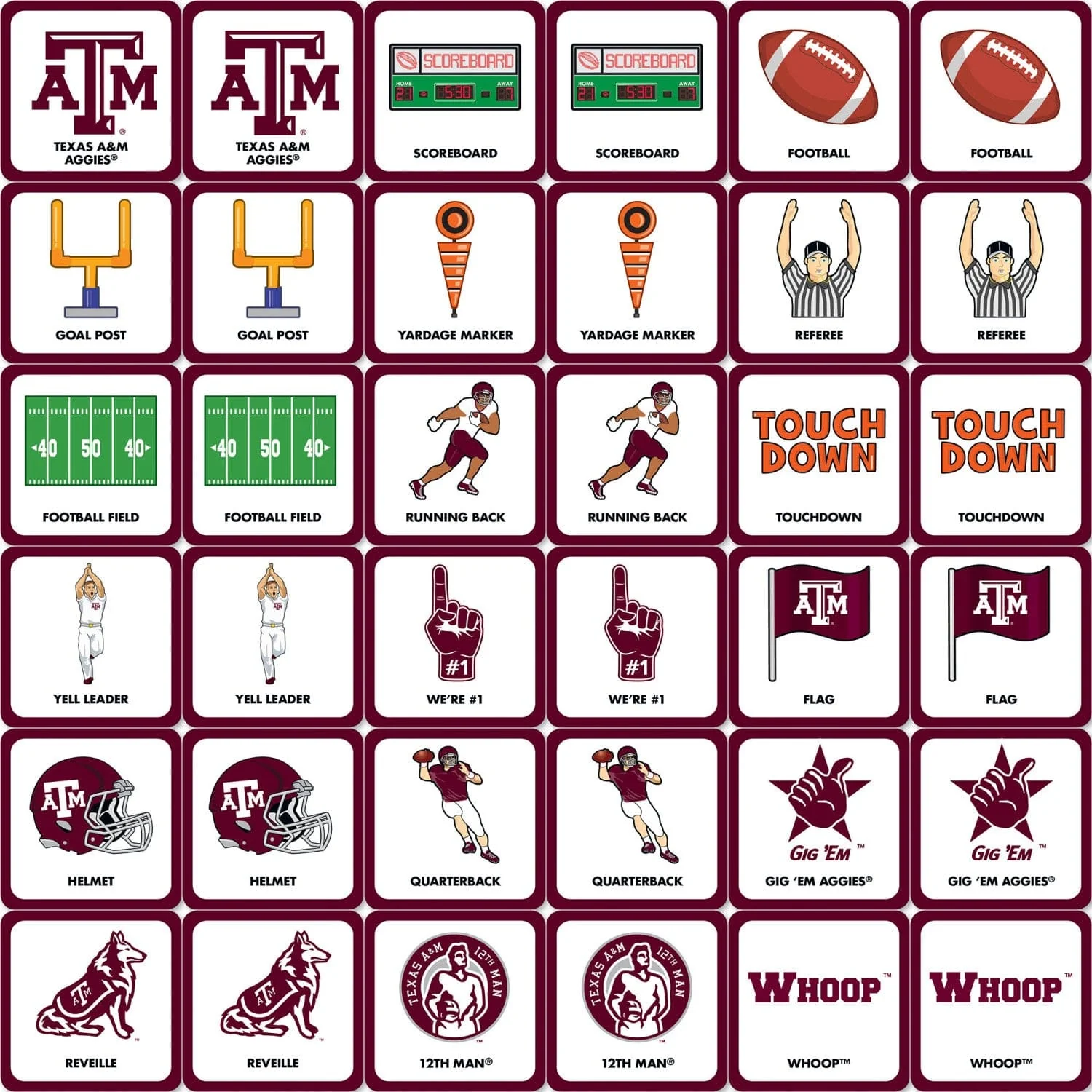 Texas A&M Aggies Matching Game - Image 2