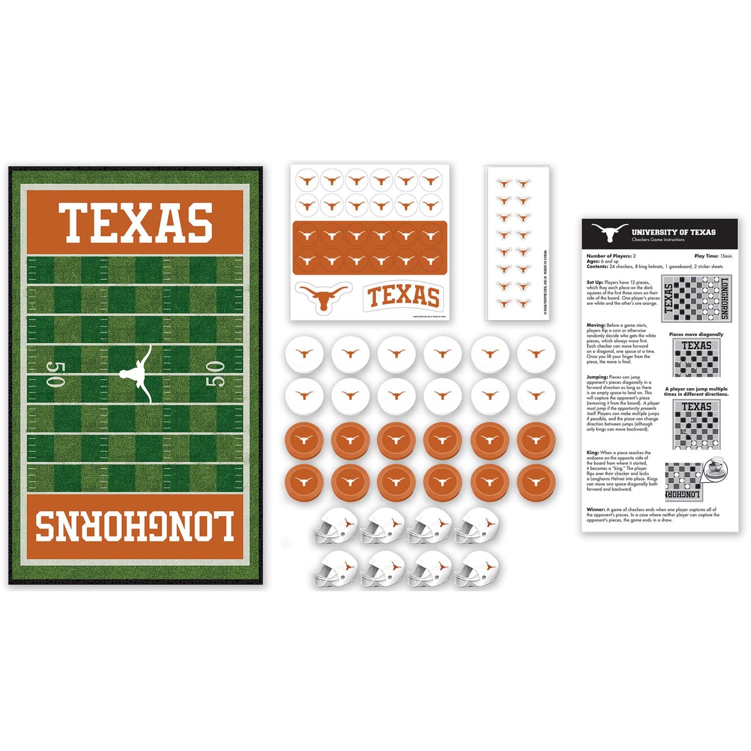 Texas Longhorns Checkers Board Game - Image 2