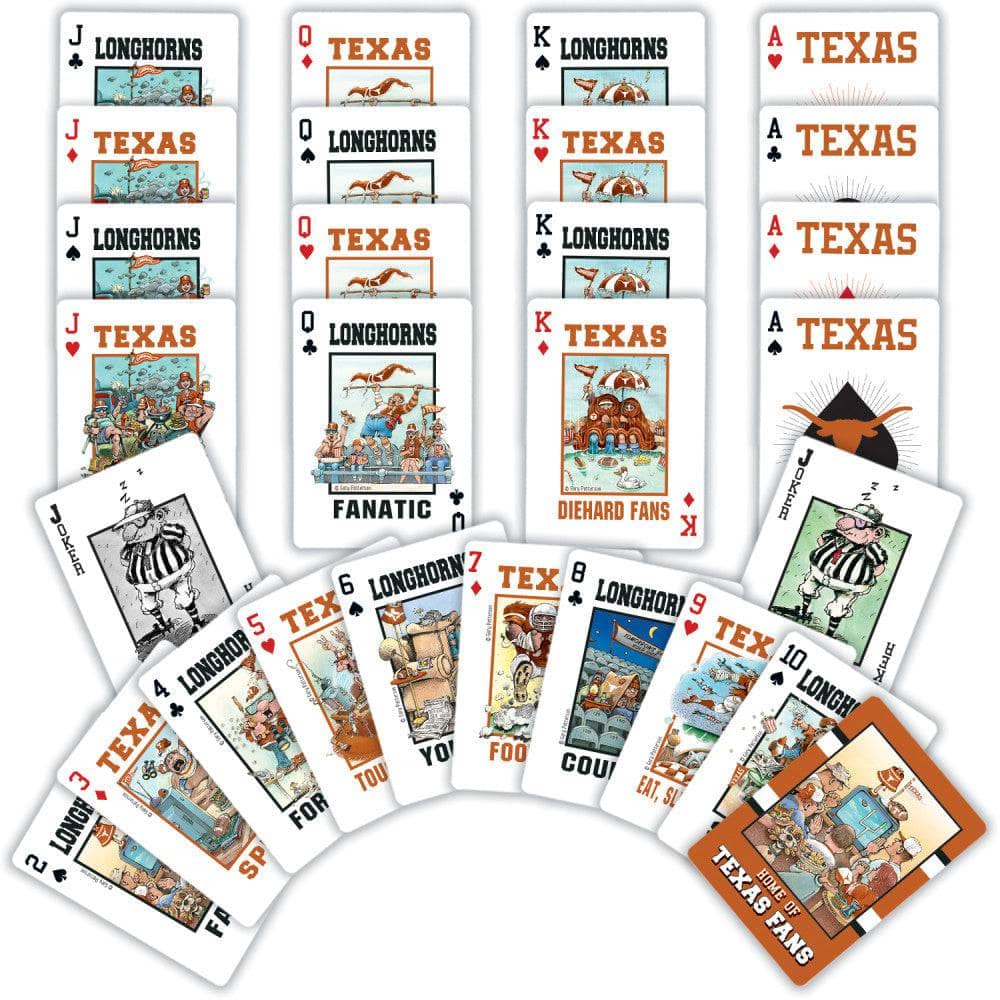 Texas Longhorns Fan Deck Playing Cards - 54 Card Deck - Image 2