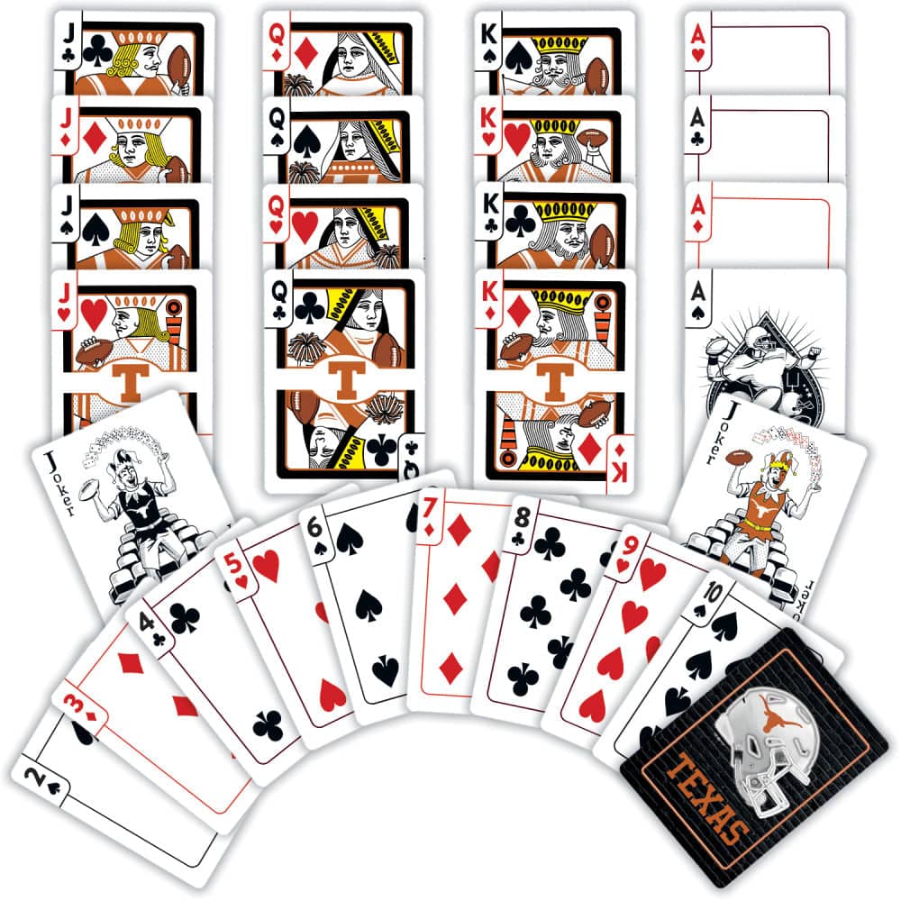 Texas Longhorns Neon-Styled Playing Cards - 54 Card Deck - Image 2