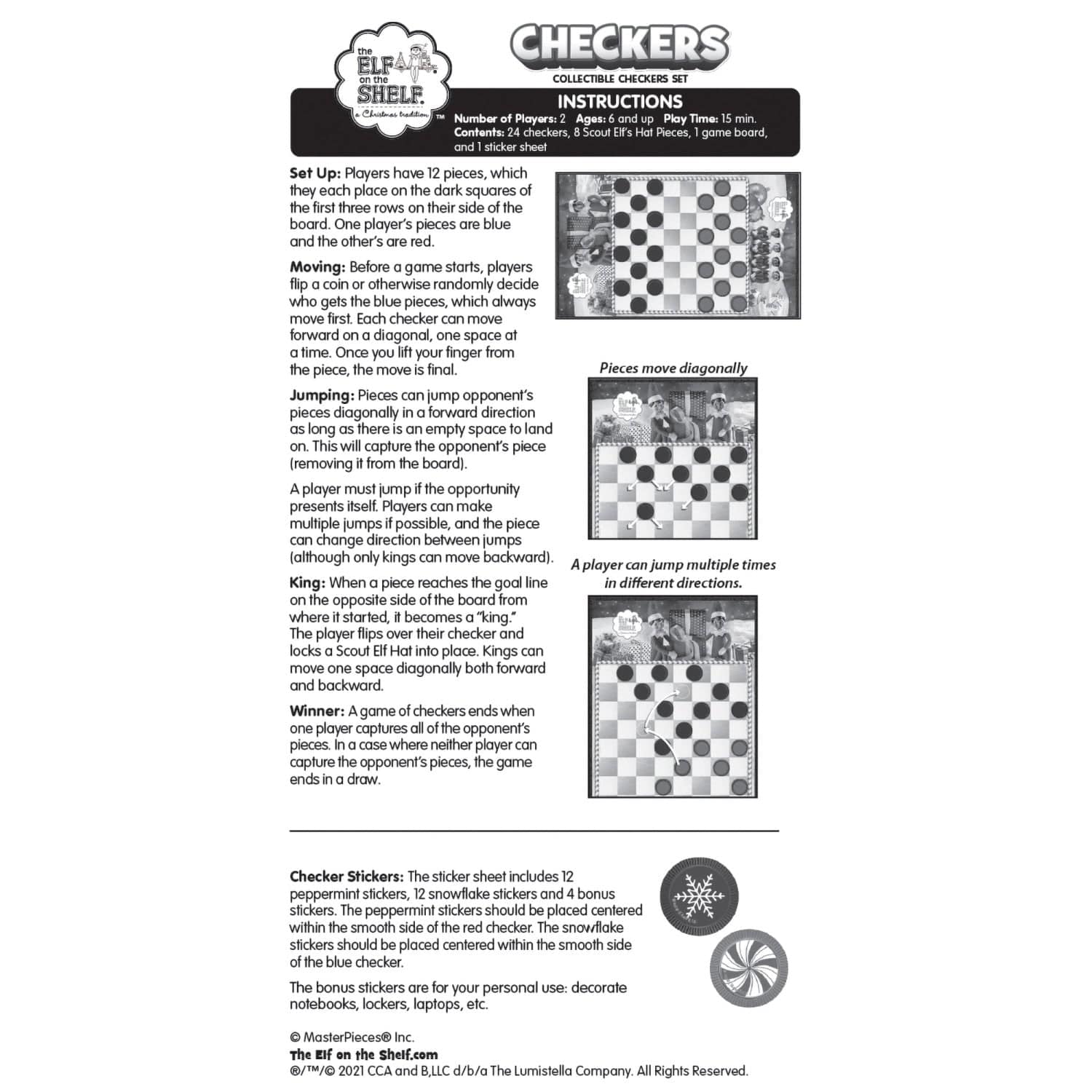 Elf on the Shelf Checkers Board Game - Image 4