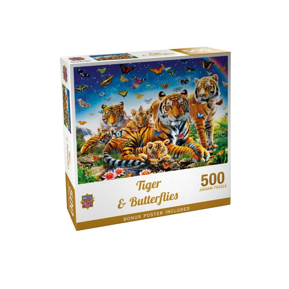 Tiger & Butterflies - Jigsaw Puzzle - Image 3