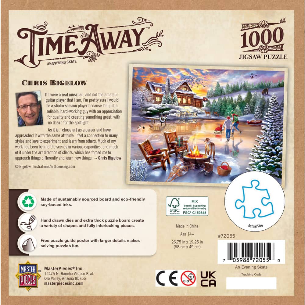 Time Away - An Evening Skate 1000 Piece Jigsaw Puzzle - Image 3