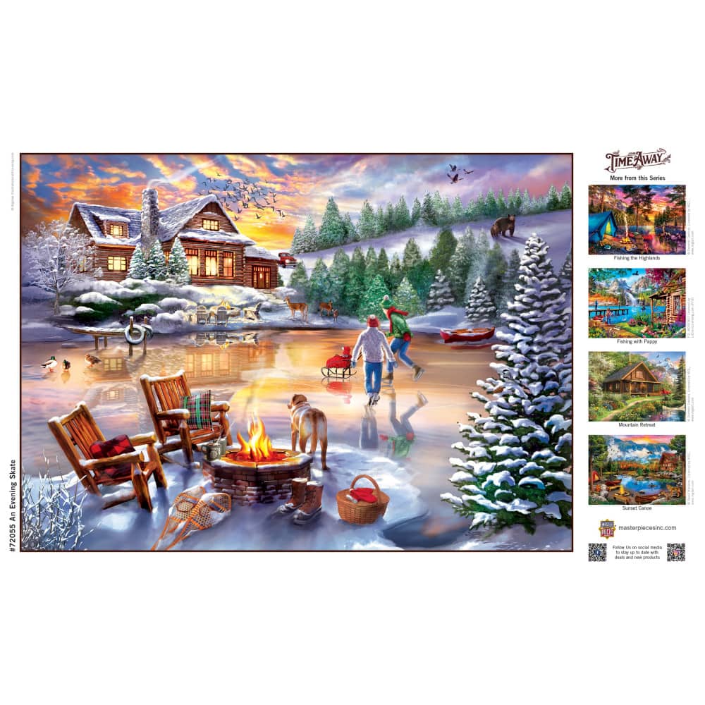 Time Away - An Evening Skate 1000 Piece Jigsaw Puzzle - Image 4