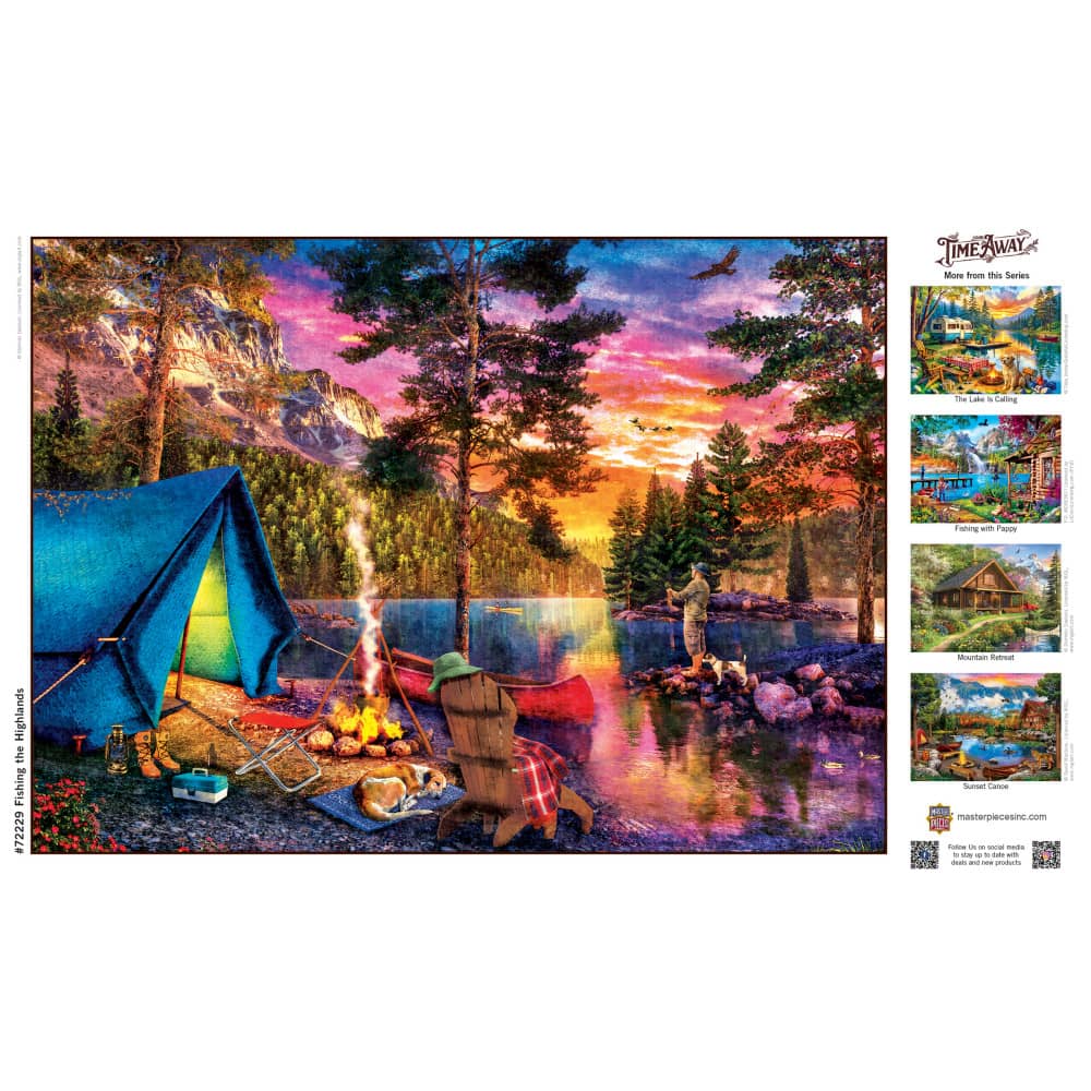 Time Away - Fishing the Highlands 1000 Piece Jigsaw Puzzle - Image 4