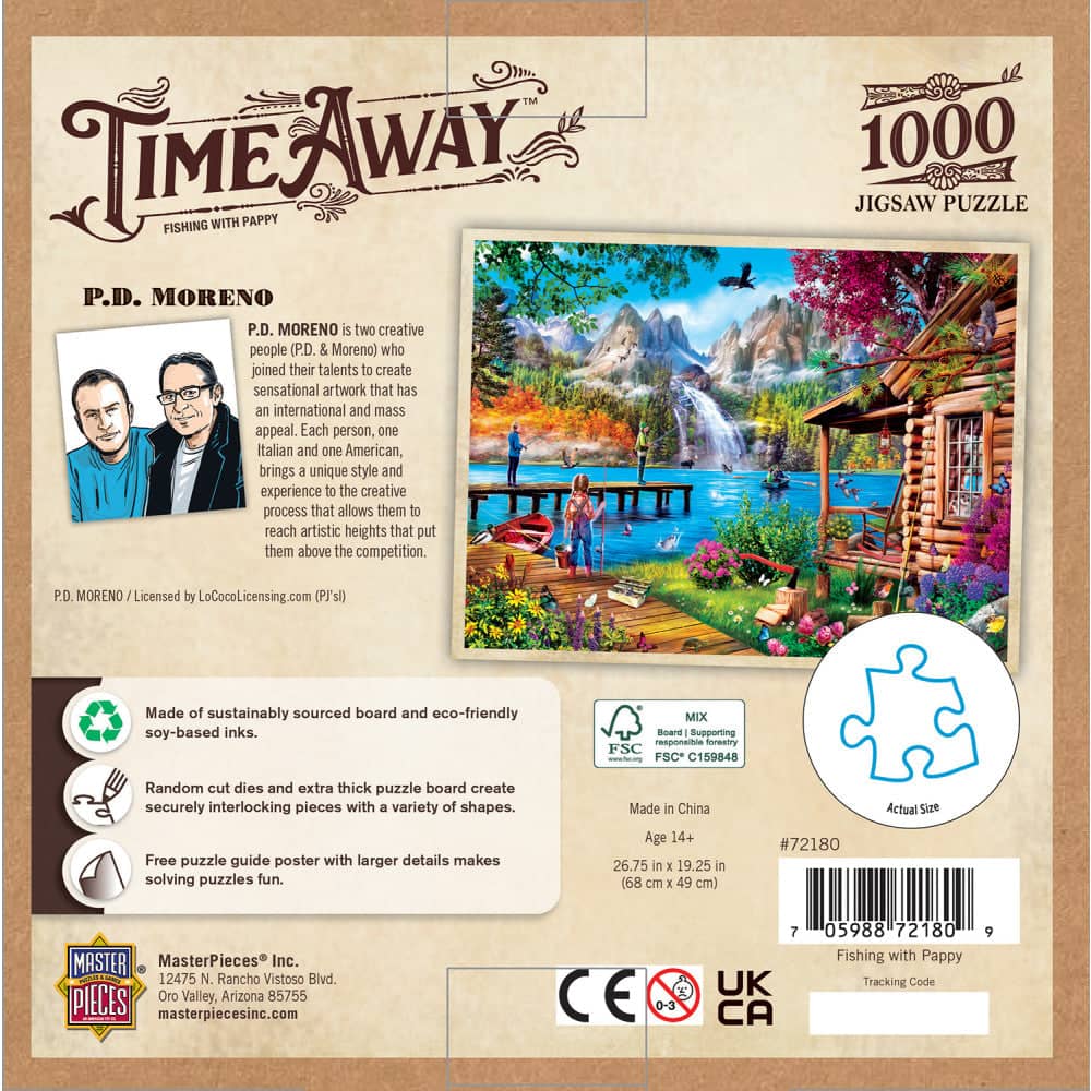 Time Away - Fishing with Pappy 1000 Piece Jigsaw Puzzle - Image 3