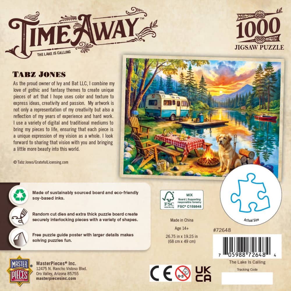 Time Away - The Lake is Calling 1000 Piece Jigsaw Puzzle - Image 3