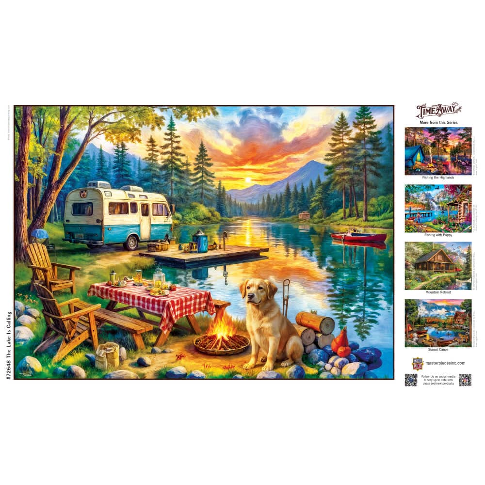 Time Away - The Lake is Calling 1000 Piece Jigsaw Puzzle - Image 4