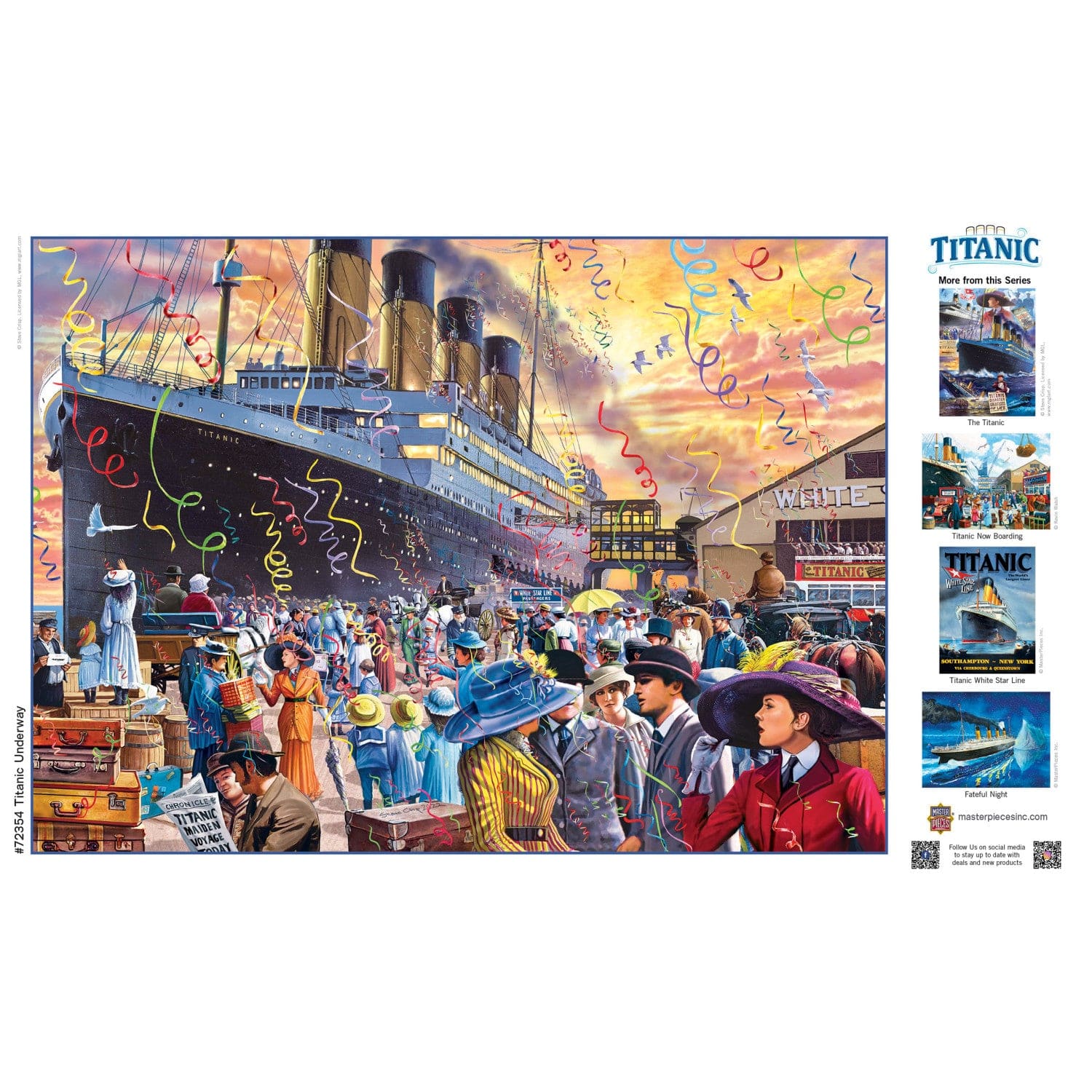 Titanic - Underway 1000 Piece Jigsaw Puzzle - Image 4