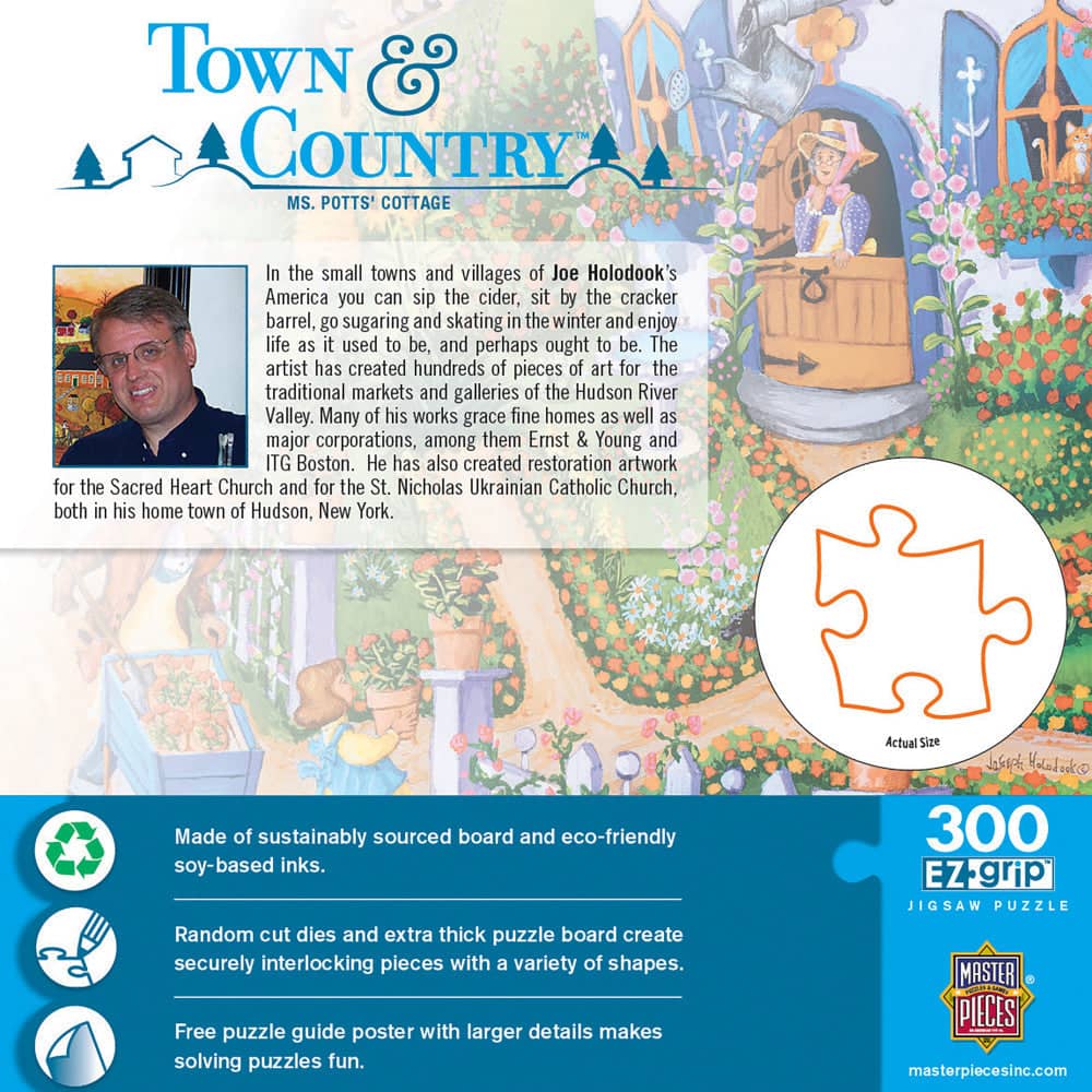 Town & Country - Ms. Potts' Cottage 300 Piece EZ Grip Jigsaw Puzzle - Image 3