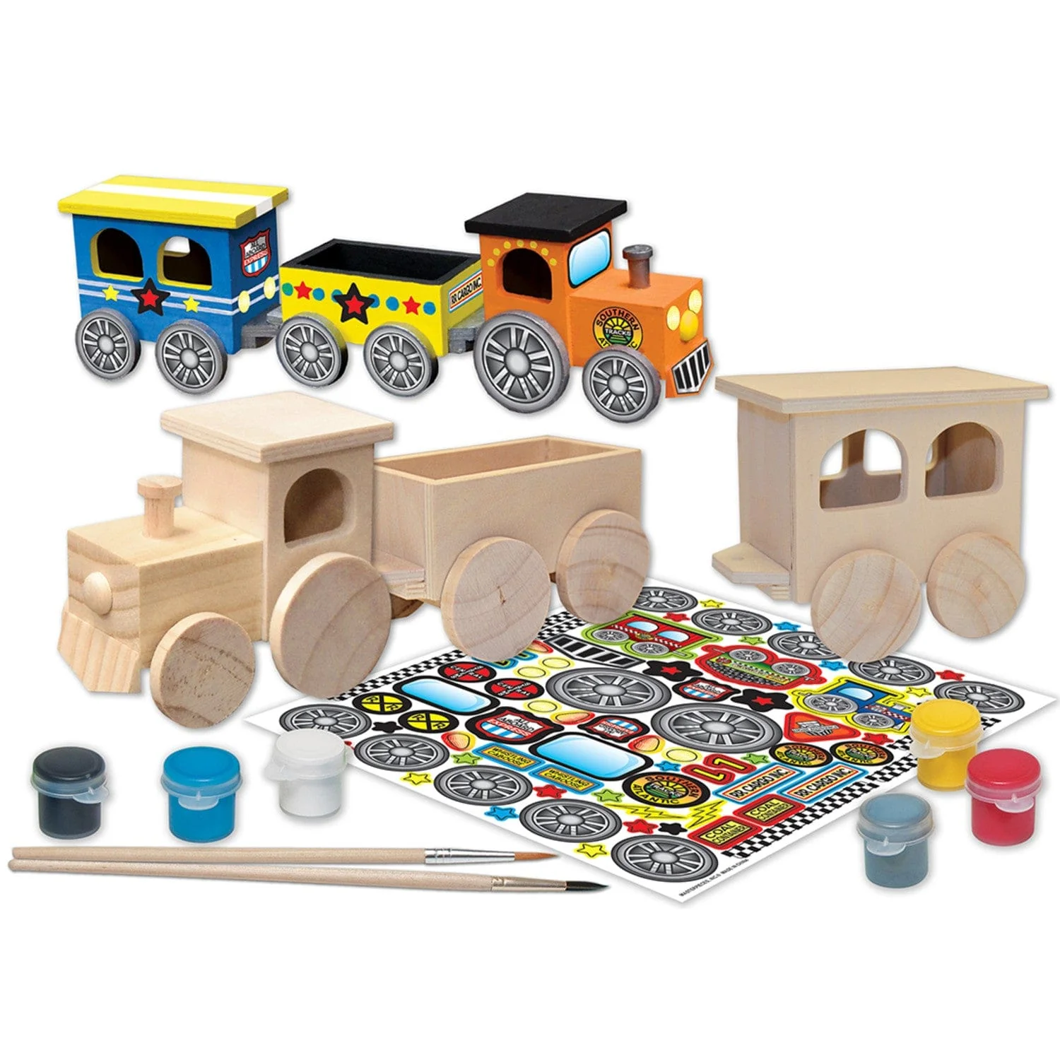 Toy Train Wood Craft & Paint Kit - Image 2