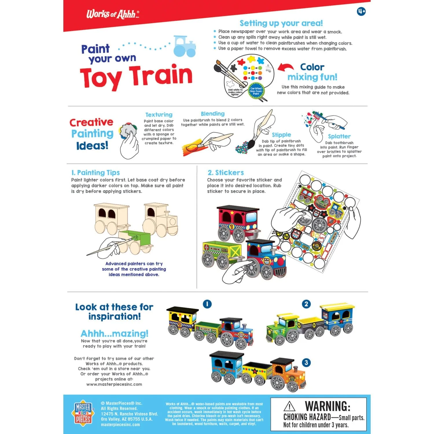 Toy Train Wood Craft & Paint Kit - Image 4