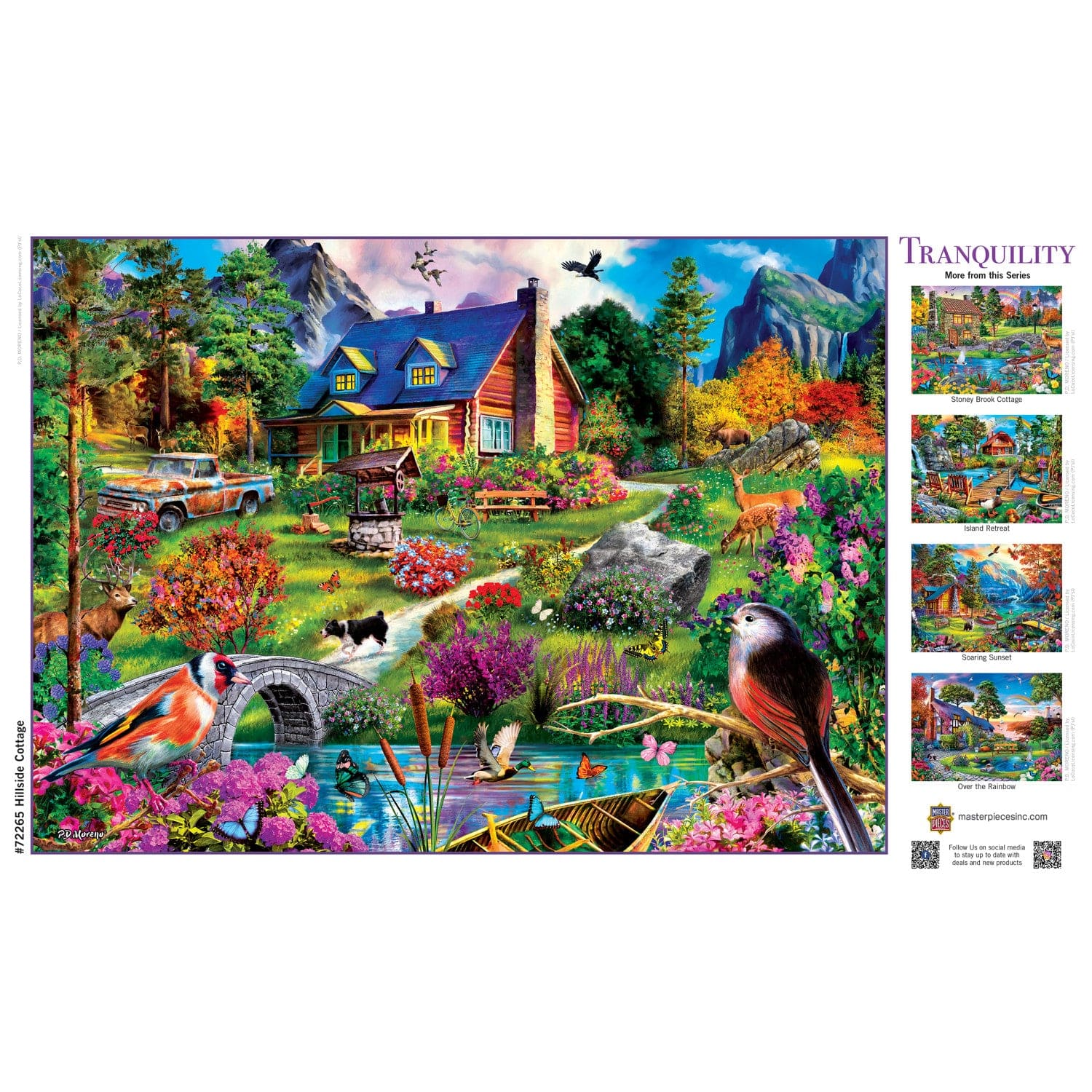 Tranquility - Hillside Cottage 1000 Piece Jigsaw Puzzle - Image 4