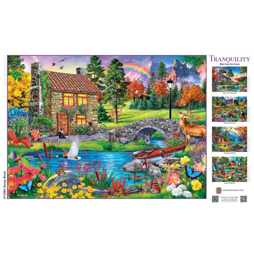 Tranquility - Stoney Brook Cottage 1000 Piece Jigsaw Puzzle - Image 4