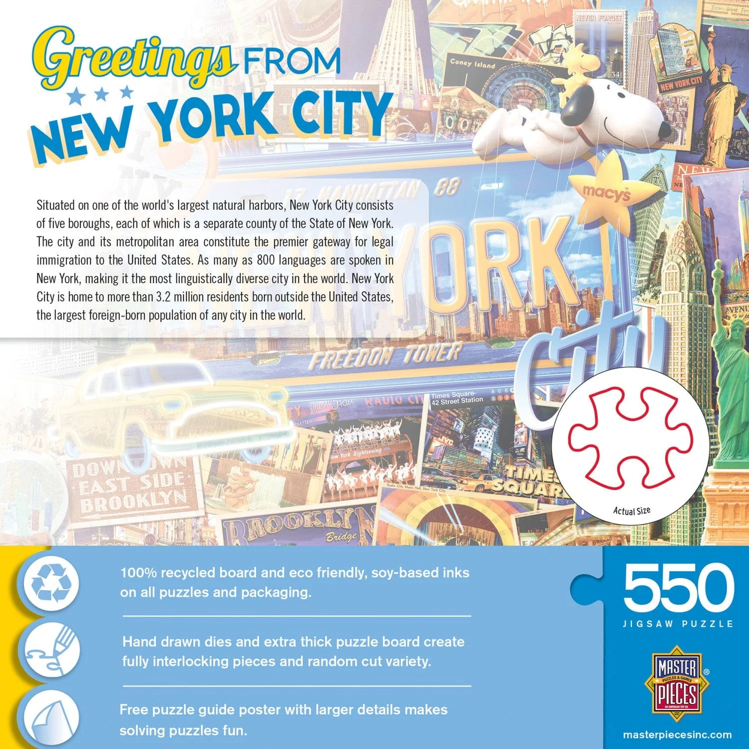Greetings From New York - 550 Piece Jigsaw Puzzle - Image 3