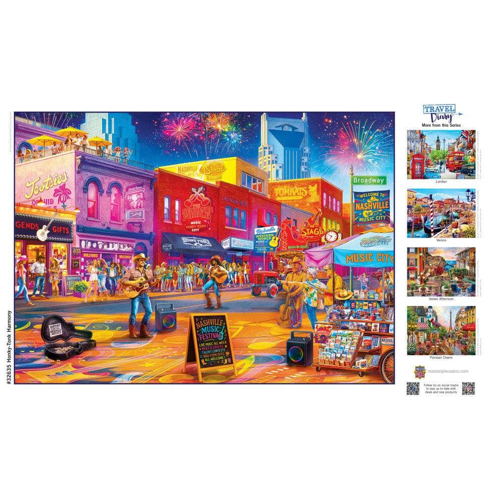 Travel Diary - Honky-Tonk Harmony 500 Piece Jigsaw Puzzle - Image 4