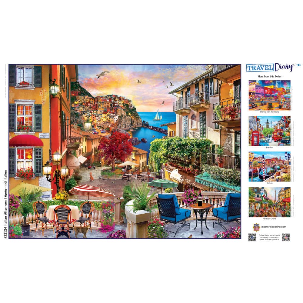 Travel Diary - Italian Afternoon 500 Piece Jigsaw Puzzle - Image 4