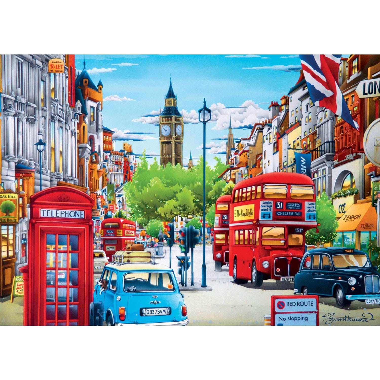 Travel Diary - London 500 Piece Jigsaw Puzzle - Image 2