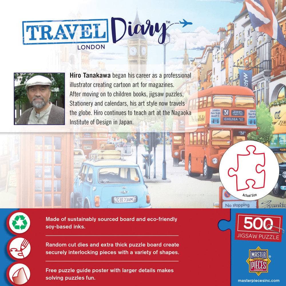 Travel Diary - London 500 Piece Jigsaw Puzzle - Image 3