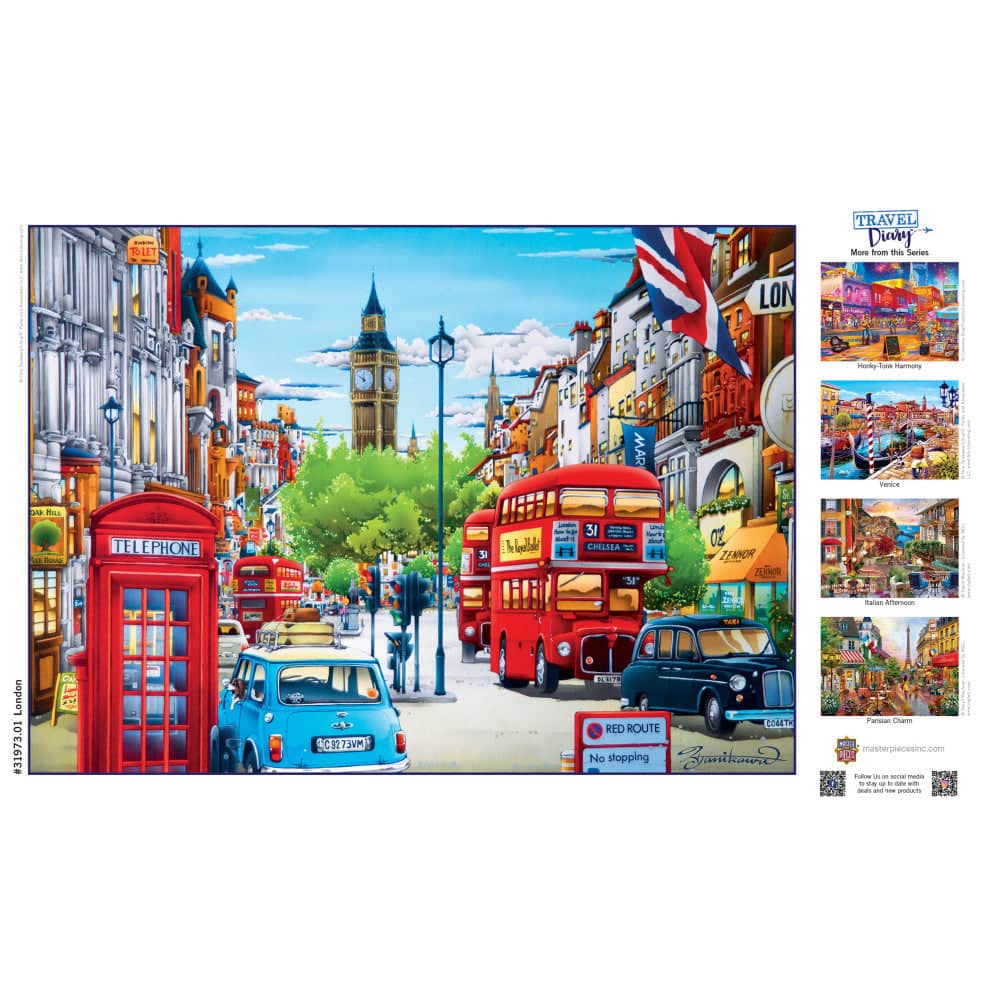 Travel Diary - London 500 Piece Jigsaw Puzzle - Image 4