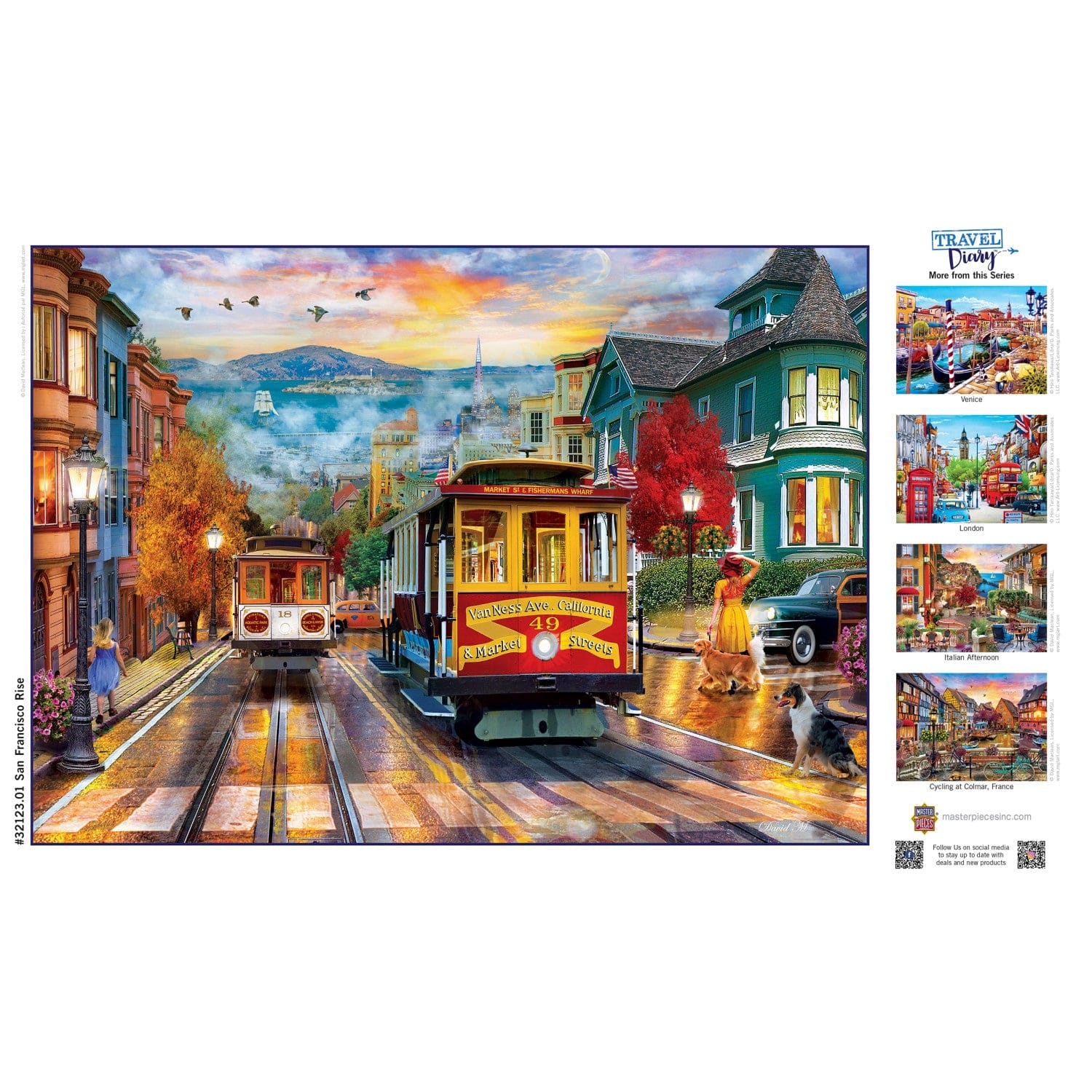 Travel Diary - San Francisco Rise 500 Piece Jigsaw Puzzle - Image 4