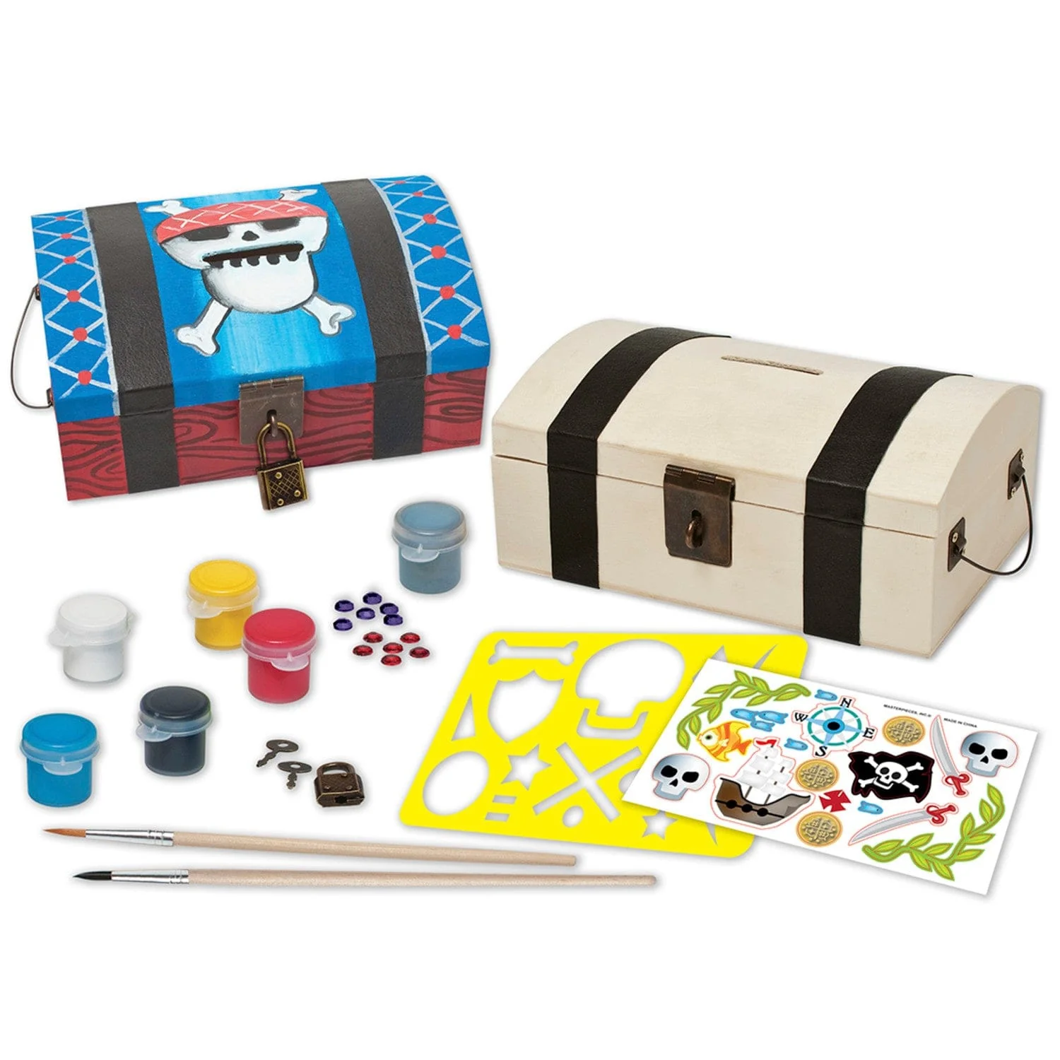 Treasure Chest Wood Craft & Paint Kit - Image 2