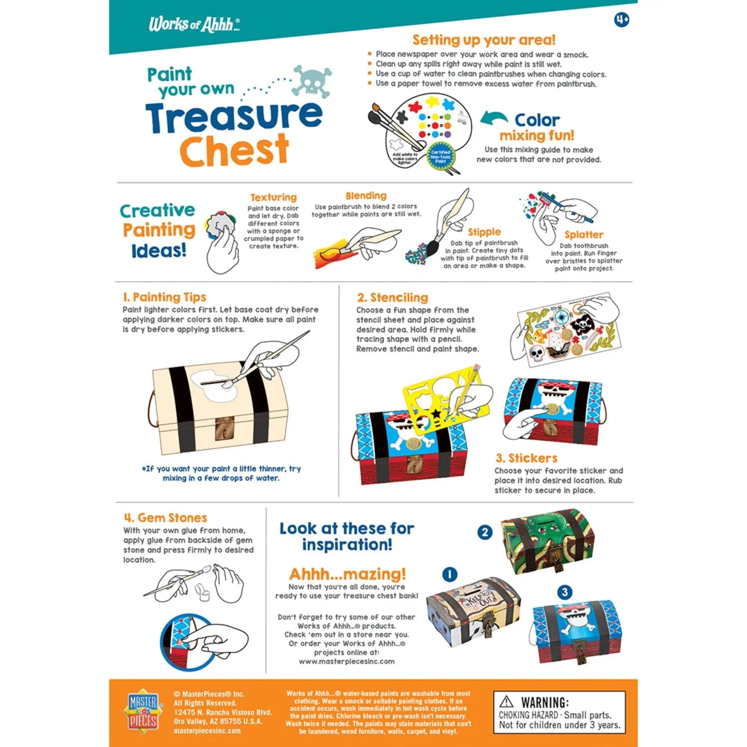 Treasure Chest Wood Craft & Paint Kit - Image 4