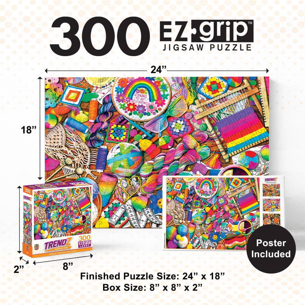 Trendz - Hooked on Color 300 Piece EZ Grip Jigsaw Puzzle - Image 5