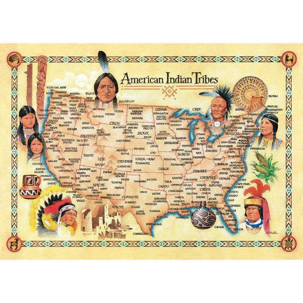 American Indian Tribes 500 Piece Jigsaw Puzzle - Image 2