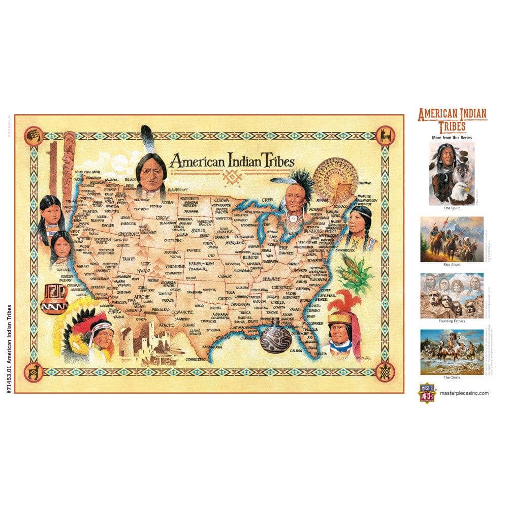 American Indian Tribes 500 Piece Jigsaw Puzzle - Image 4