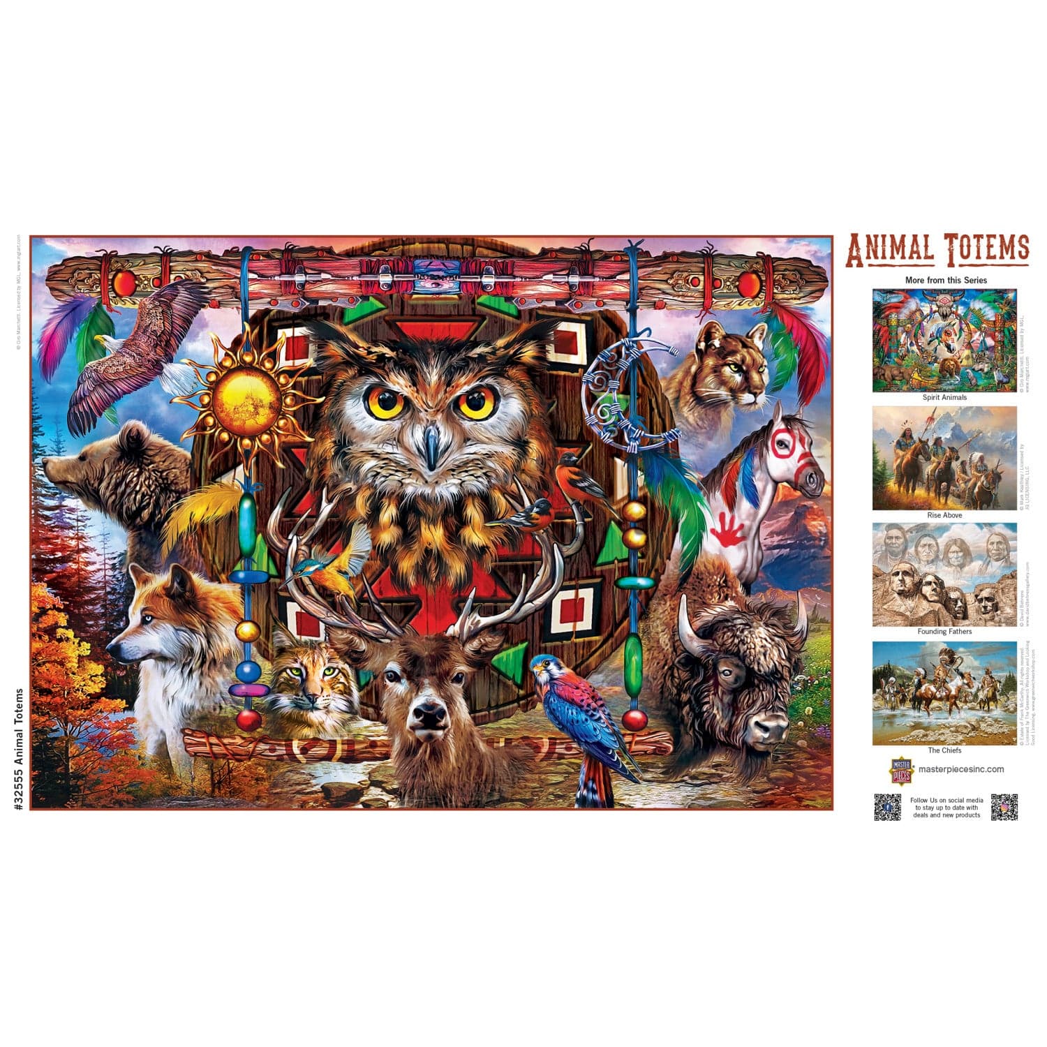 Tribal Spirit - Animal Totems 500 Piece Jigsaw Puzzle - Image 4