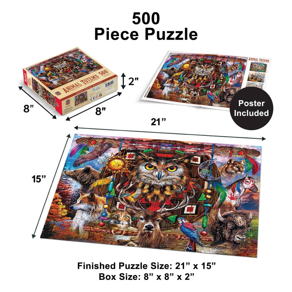 Tribal Spirit - Animal Totems 500 Piece Jigsaw Puzzle - Image 5
