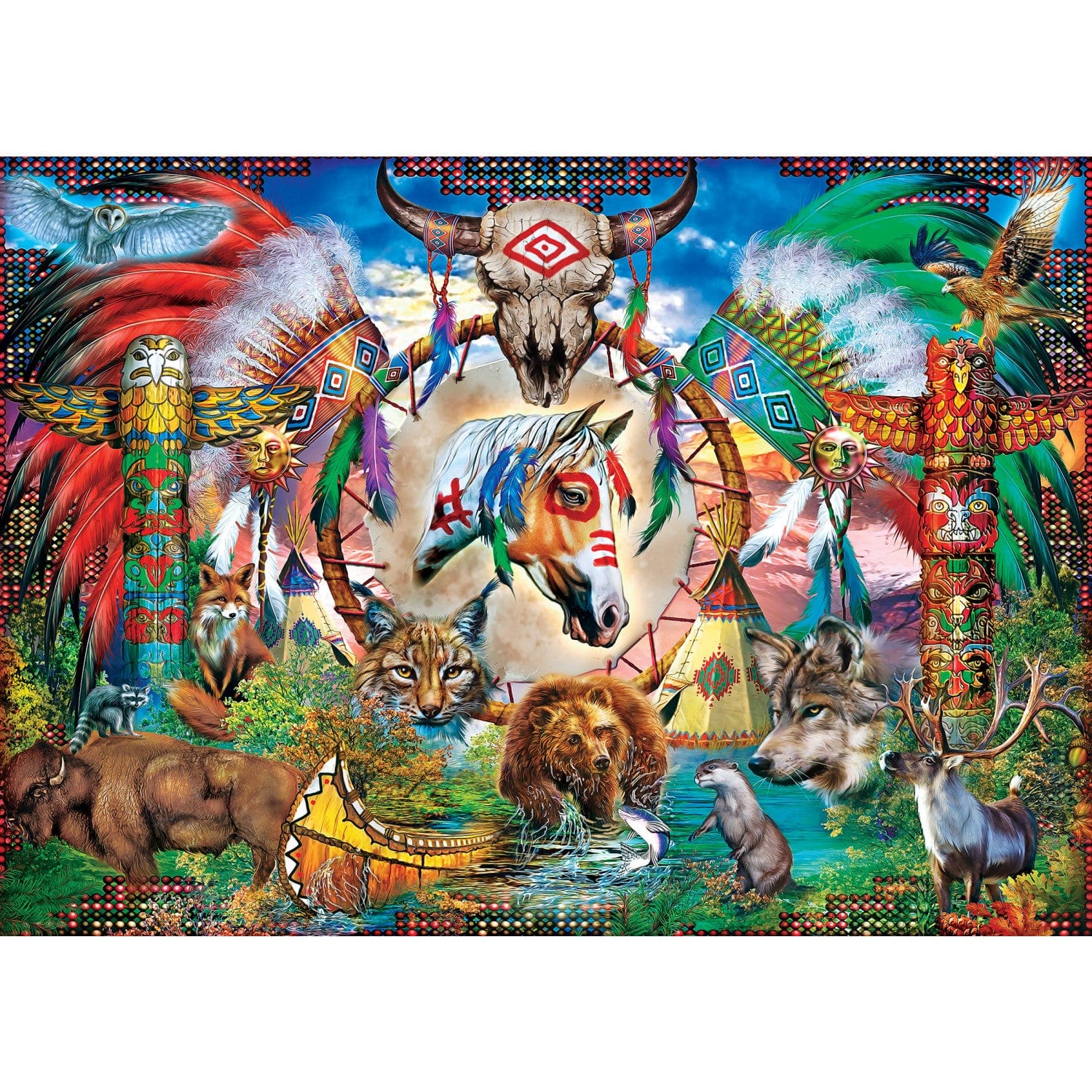 Tribal Spirit - Spirit Animals 500 Piece Jigsaw Puzzle - Image 2