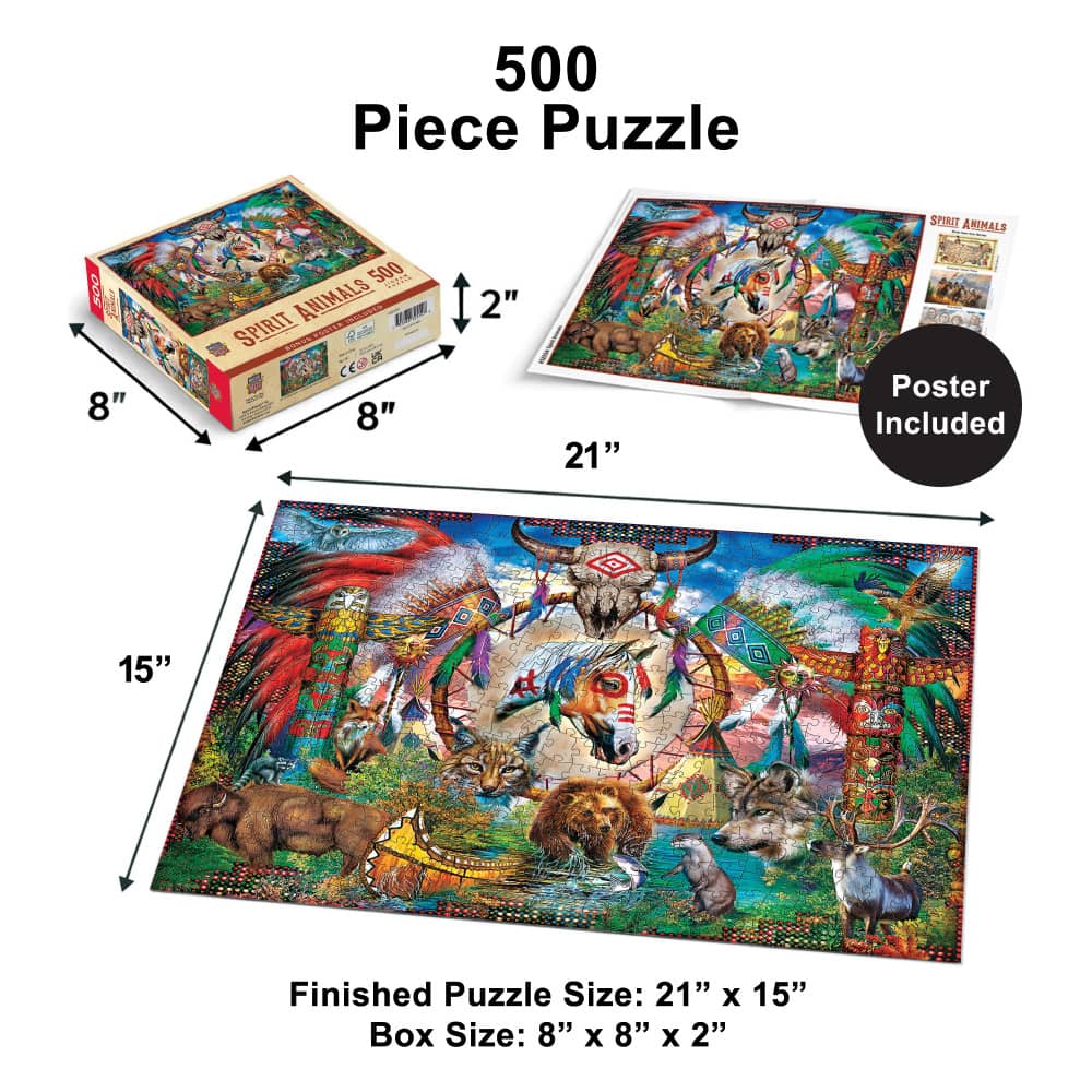 Tribal Spirit - Spirit Animals 500 Piece Jigsaw Puzzle - Image 5