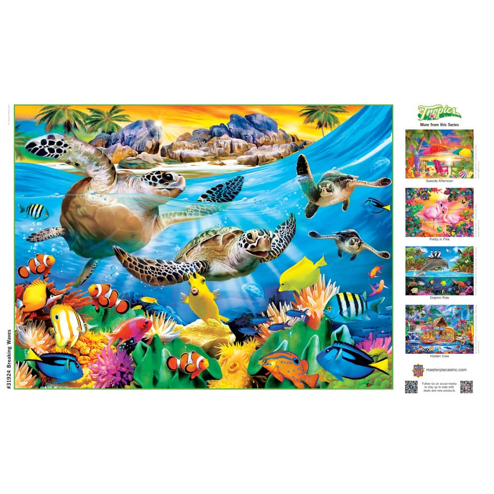 Tropics - Breaking Waves 300 Piece EZ Grip Jigsaw Puzzle - Image 4