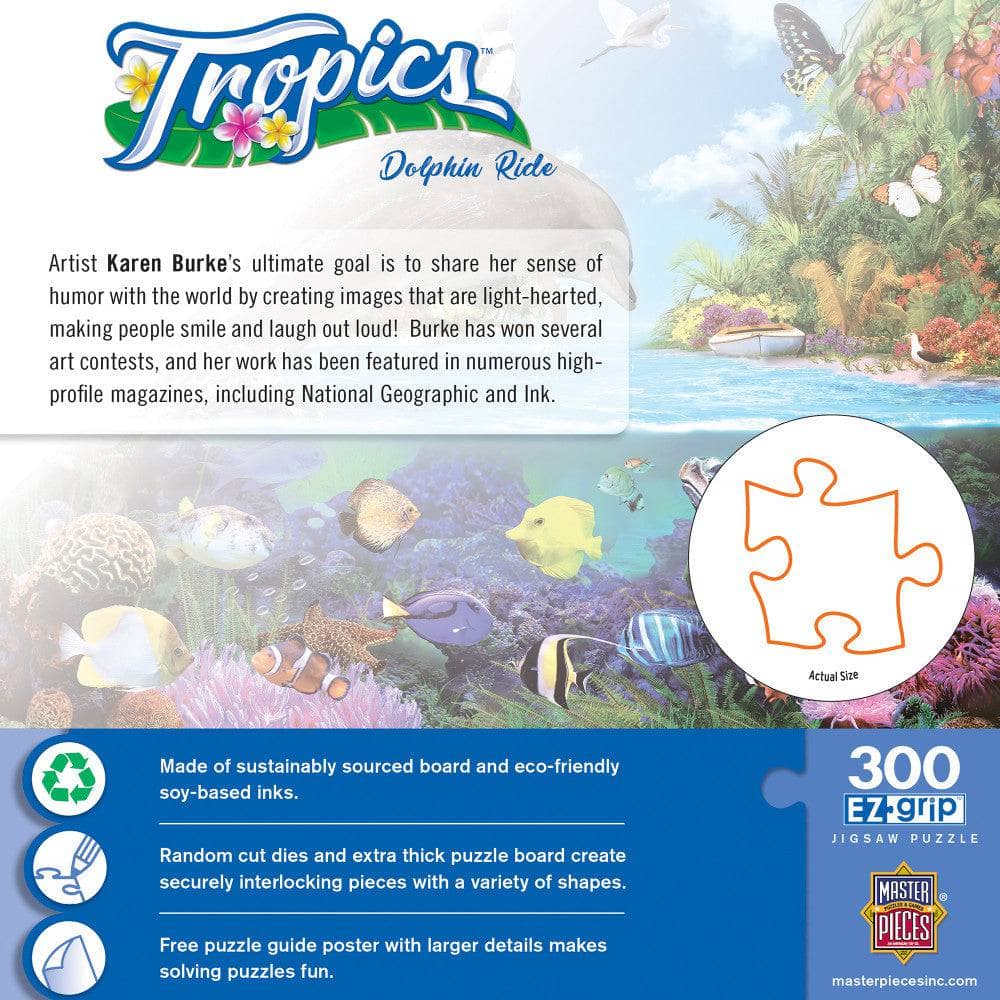 Tropics - Dolphin Ride 300 Piece EZ Grip Jigsaw Puzzle - Image 3