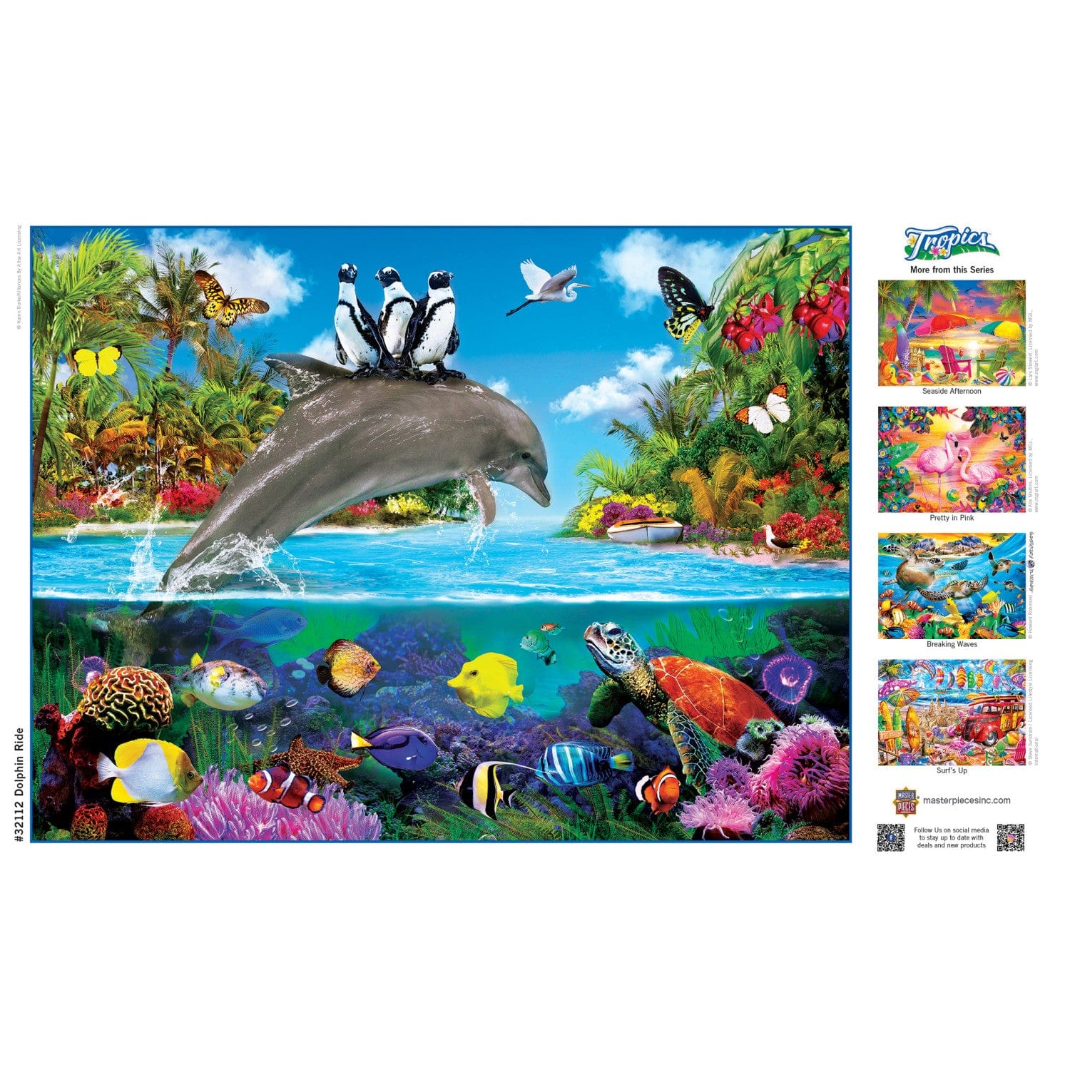 Tropics - Dolphin Ride 300 Piece EZ Grip Jigsaw Puzzle - Image 4