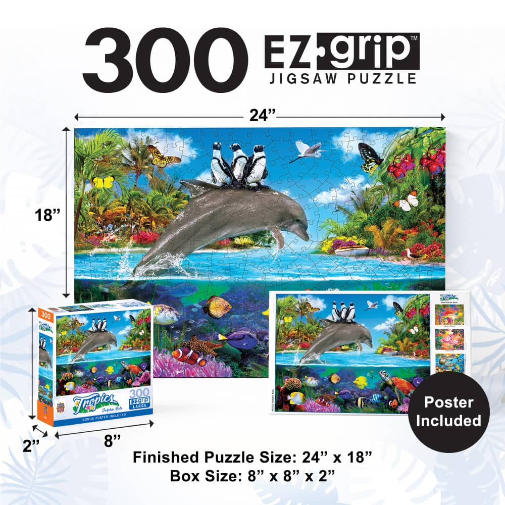 Tropics - Dolphin Ride 300 Piece EZ Grip Jigsaw Puzzle - Image 5
