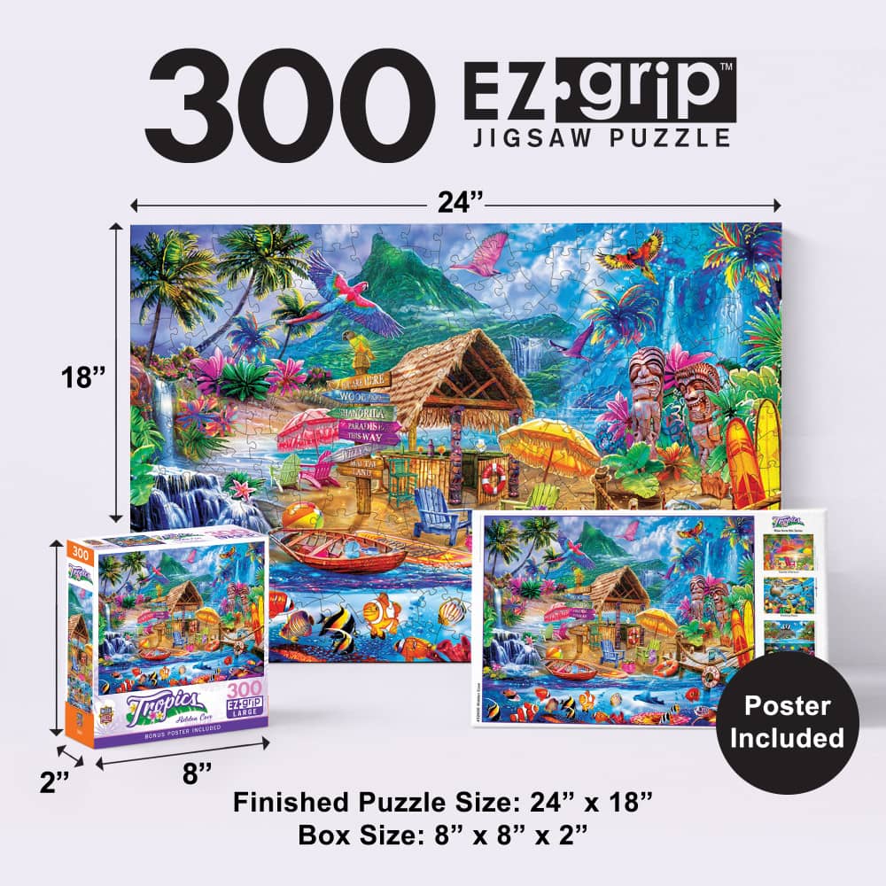 Tropics - Hidden Cove 300 Piece EZ Grip Jigsaw Puzzle - Image 5